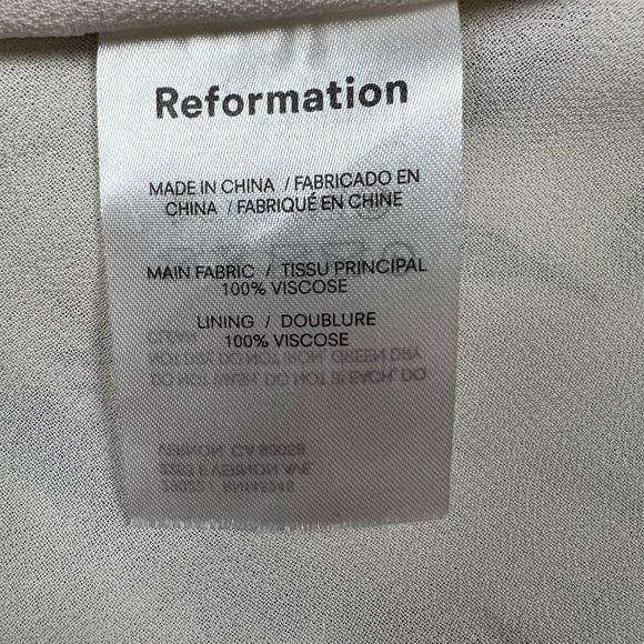 Reformation Juliette Midi Dress Women's 2 Floral Blue White Side Slit Corset - Picture 11 of 12